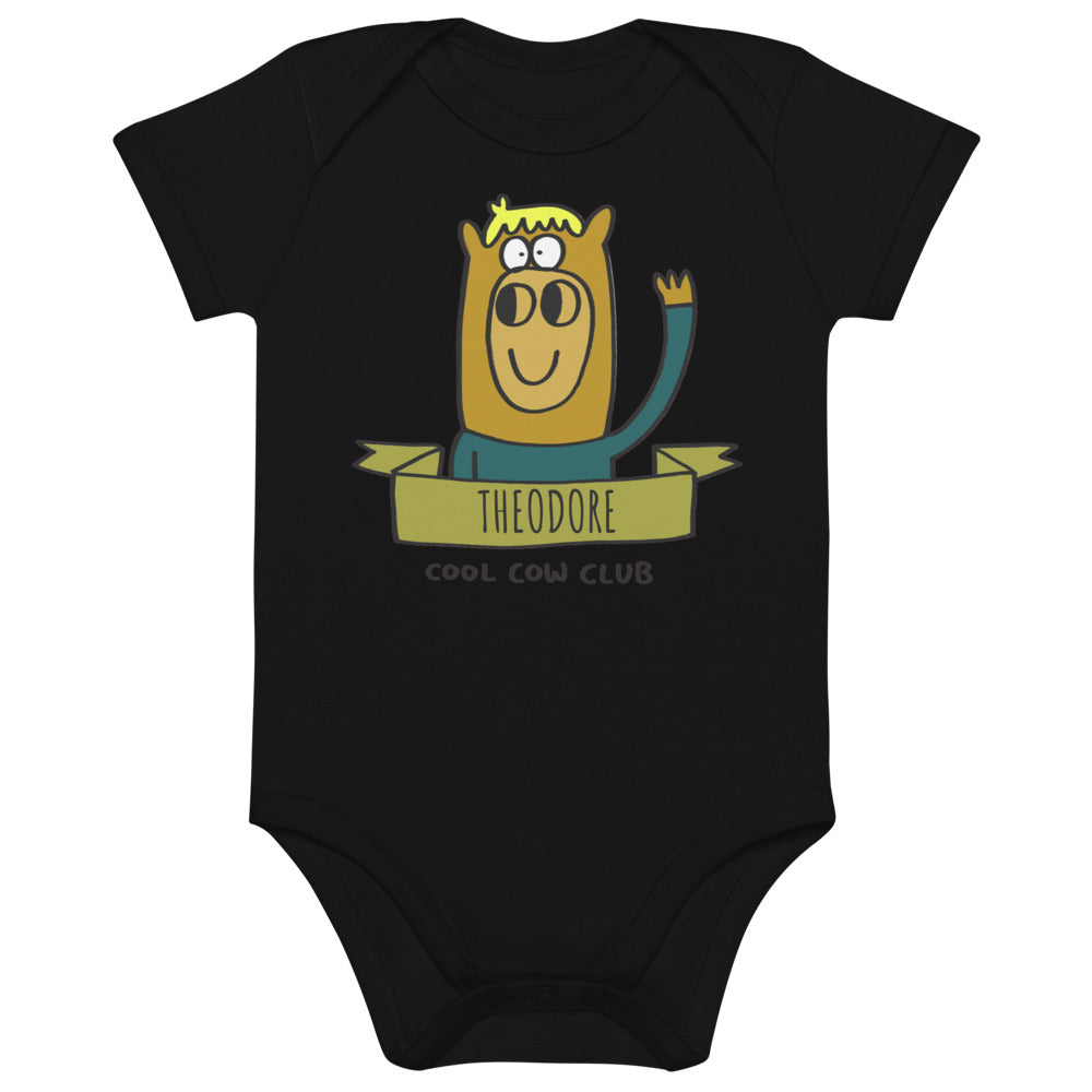 Cool Cow Club - Personalised organic cotton baby bodysuit