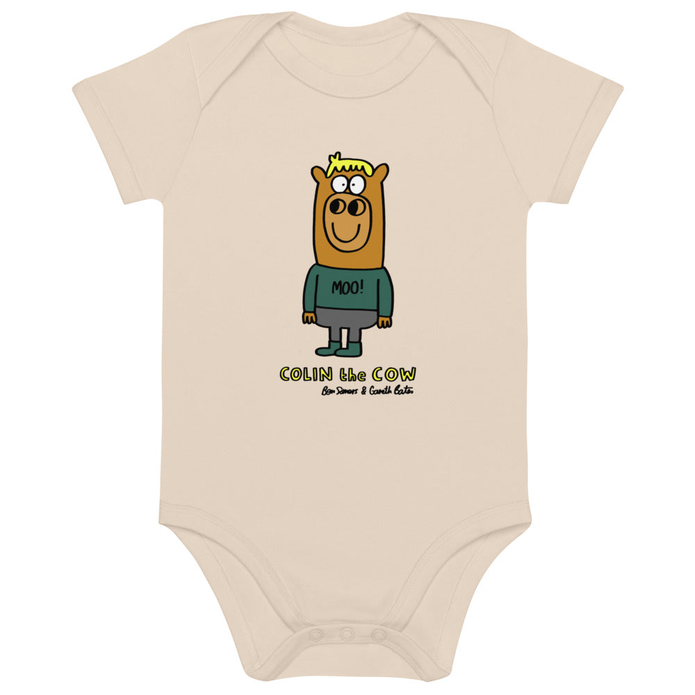 Colin the Cow - Organic cotton baby bodysuit