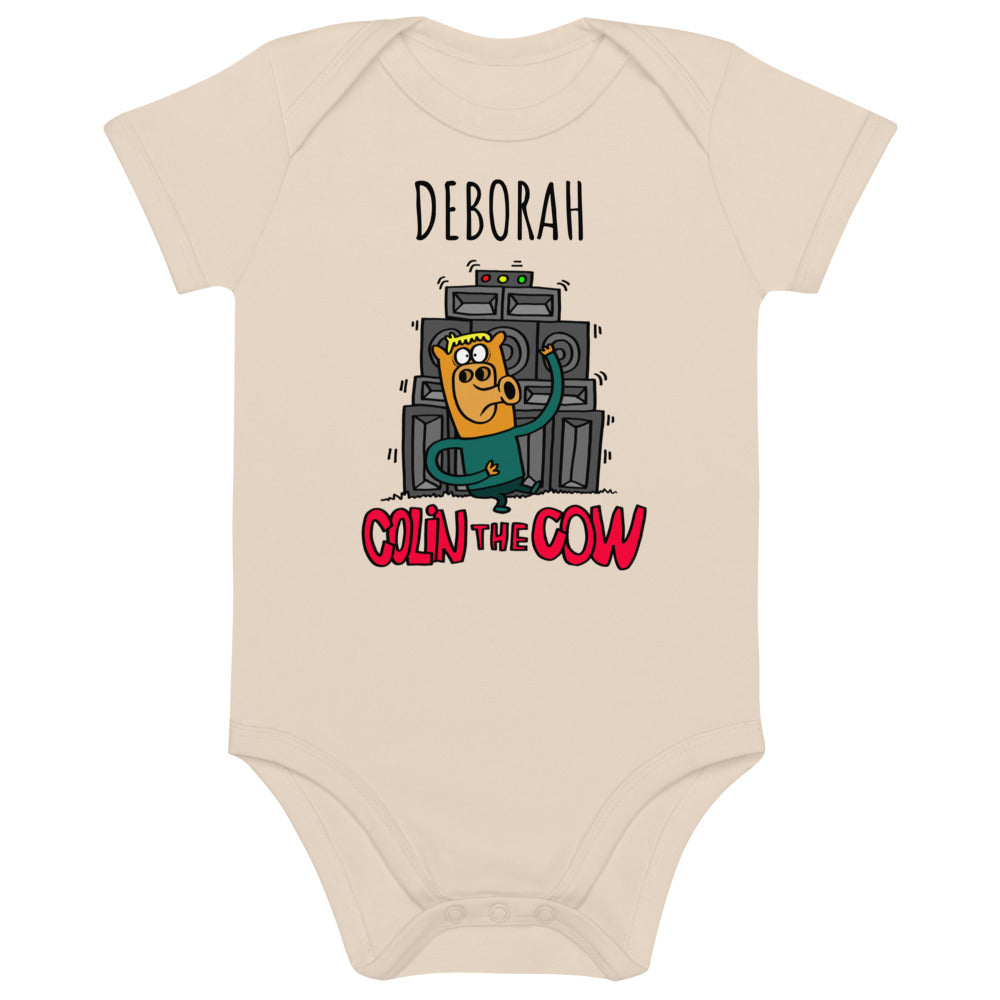 Colin Dancing - Personalised organic cotton baby bodysuit