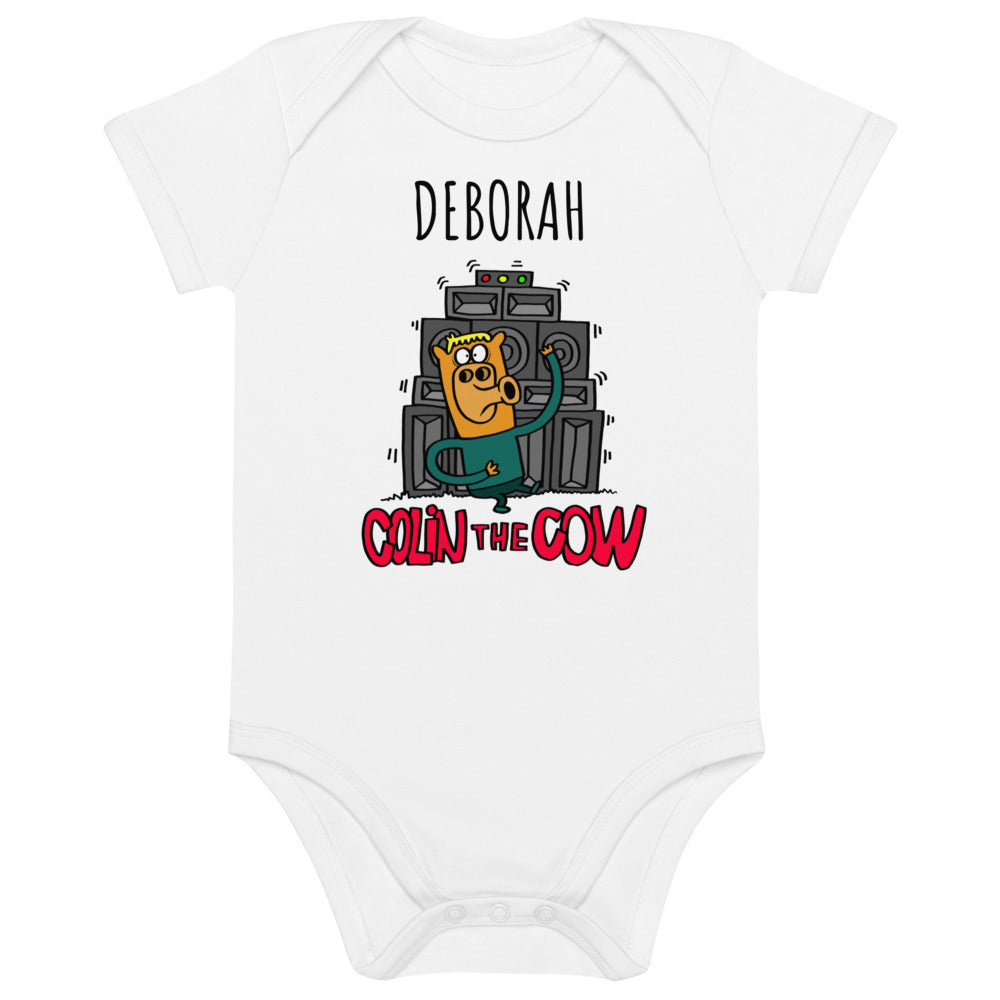 Colin Dancing - Personalised organic cotton baby bodysuit