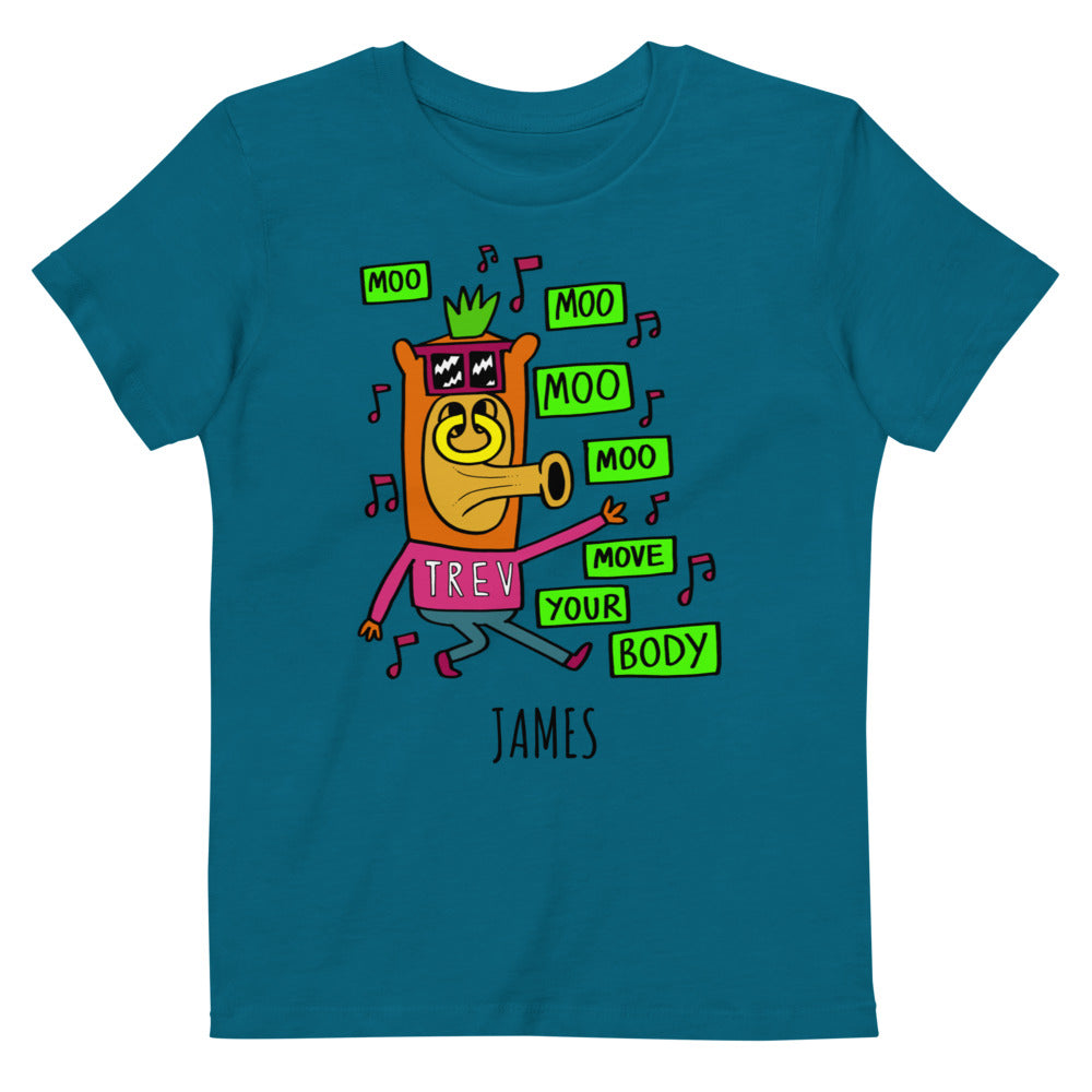 Dad Dancing - Personalised organic cotton kids t-shirt