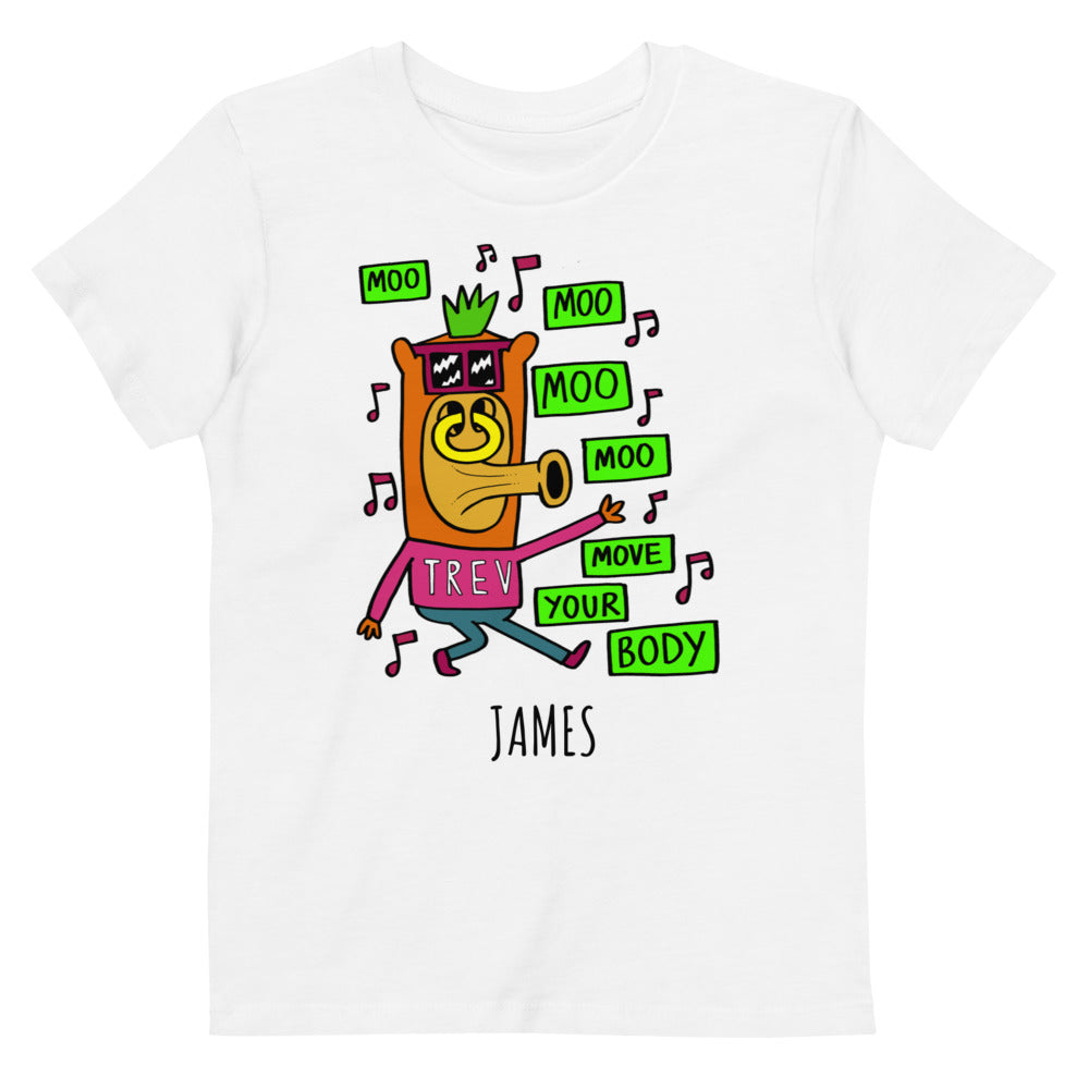 Dad Dancing - Personalised organic cotton kids t-shirt