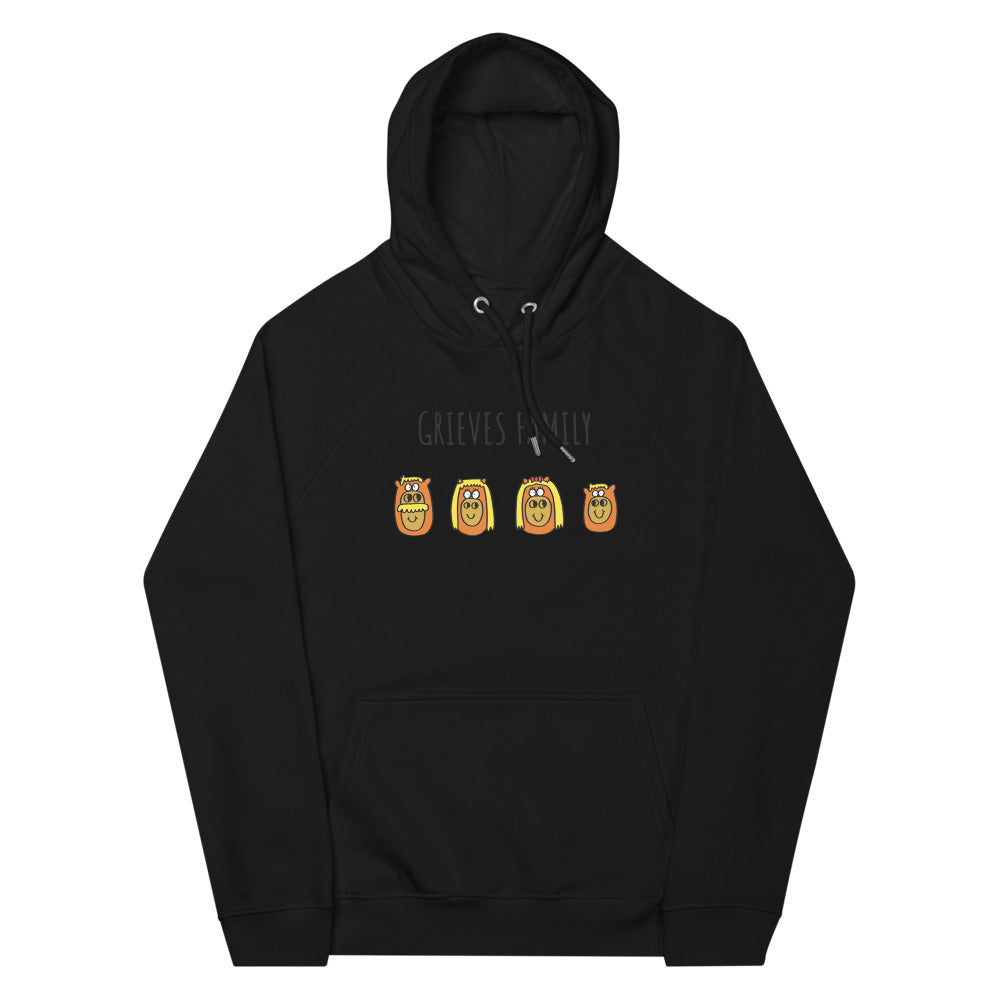 Family - Personalised unisex eco raglan hoodie