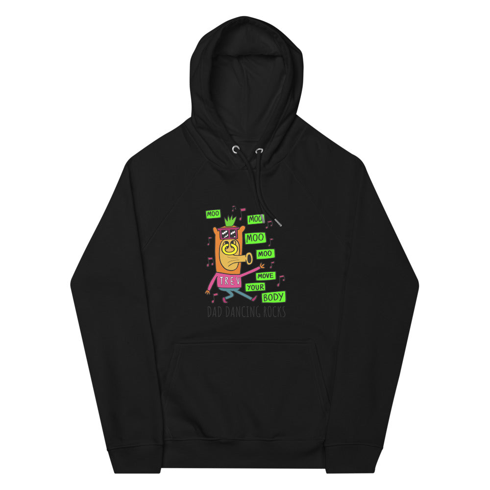 Dad Dancing - Personalised unisex eco raglan hoodie