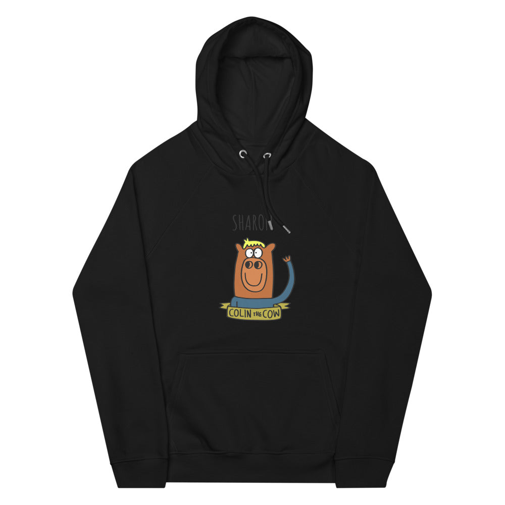 Colin Waving - Personalised unisex eco raglan hoodie