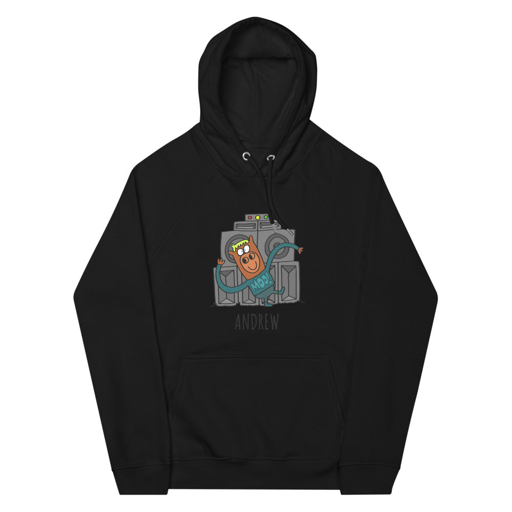Wobble Dancing - Personalised unisex eco raglan hoodie
