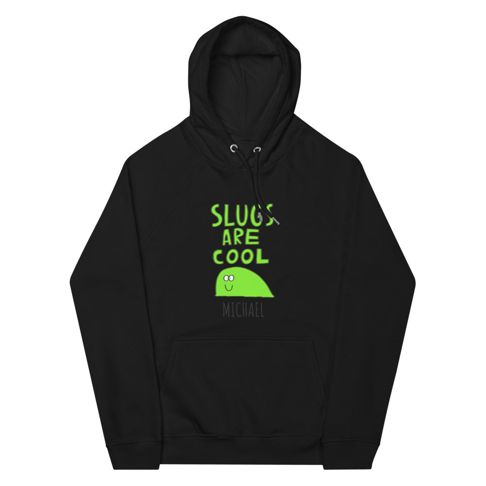 Dave the Slug - Personalised unisex eco raglan hoodie