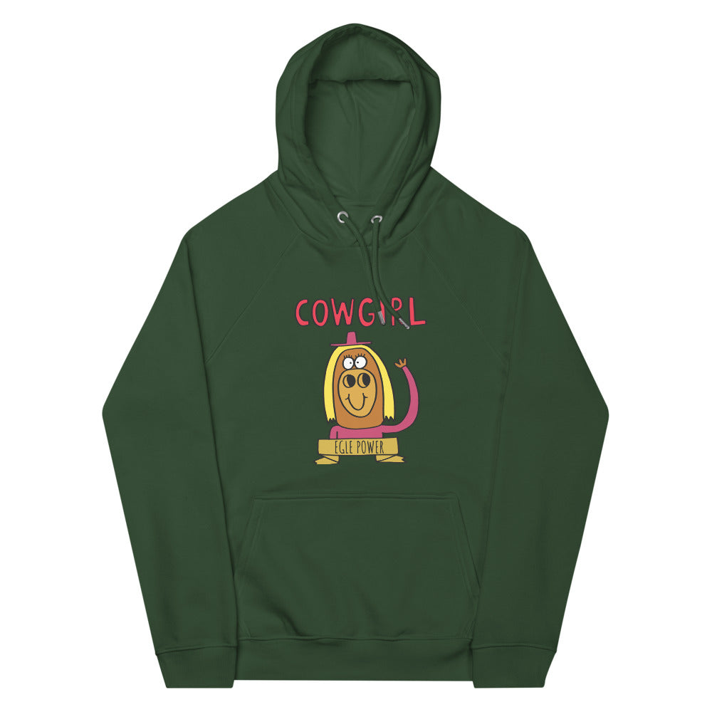 Cowgirl - Personalised unisex eco raglan hoodie