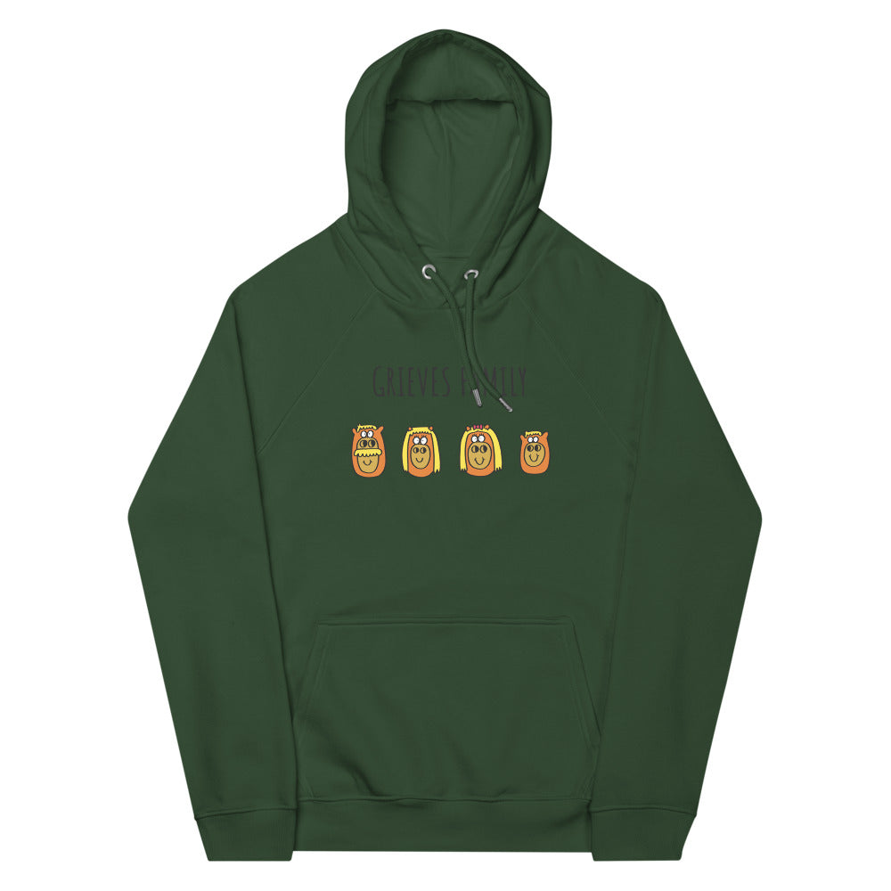 Family - Personalised unisex eco raglan hoodie