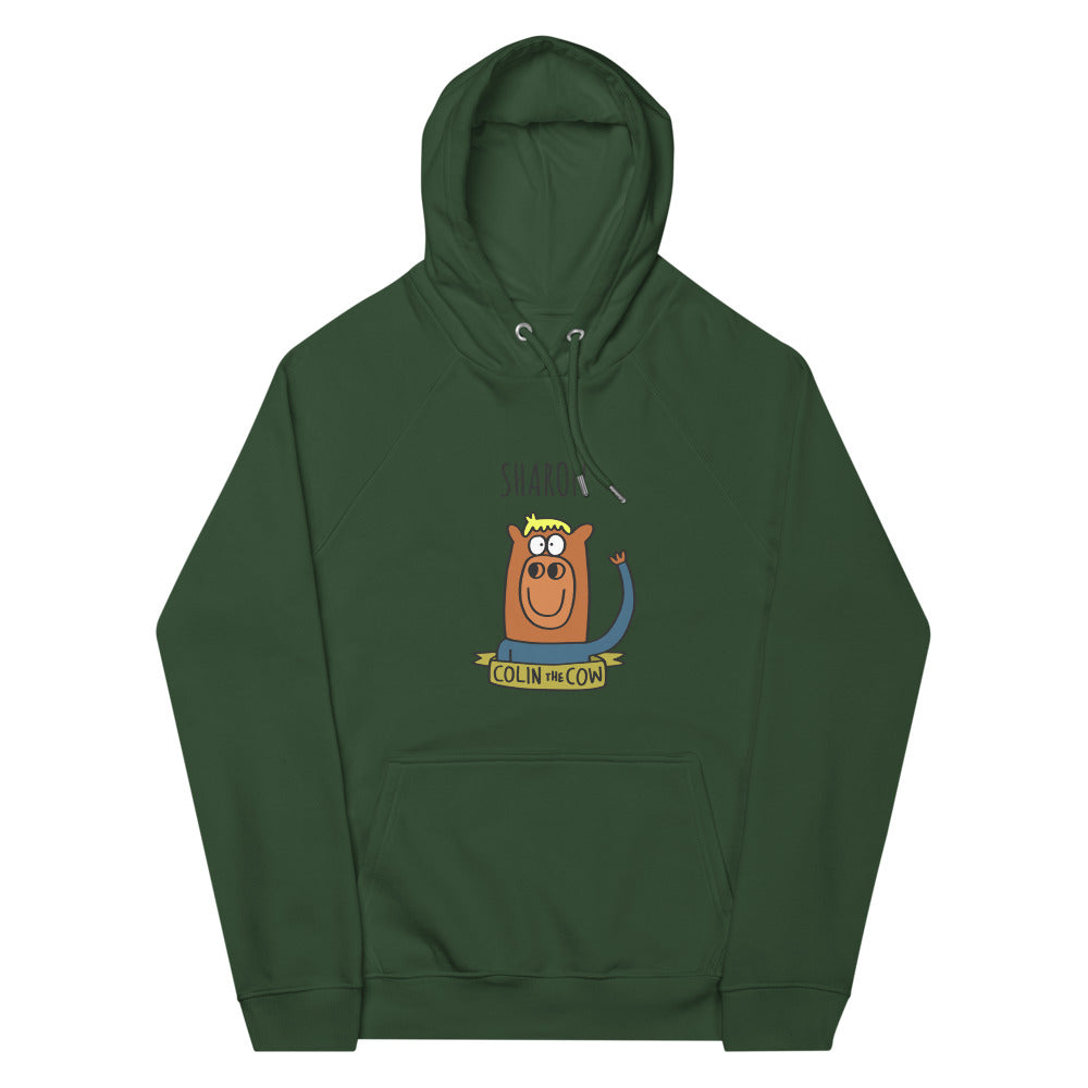 Colin Waving - Personalised unisex eco raglan hoodie