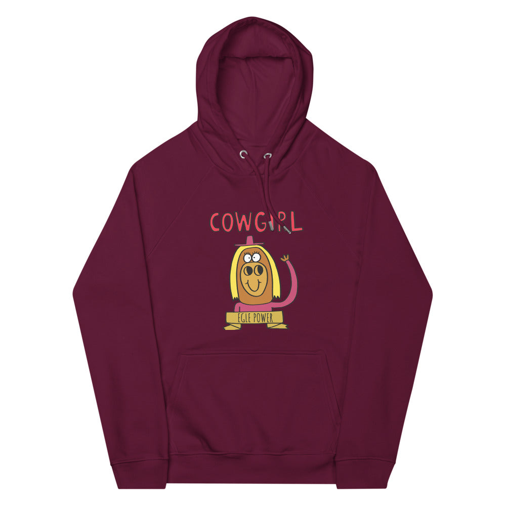 Cowgirl - Personalised unisex eco raglan hoodie