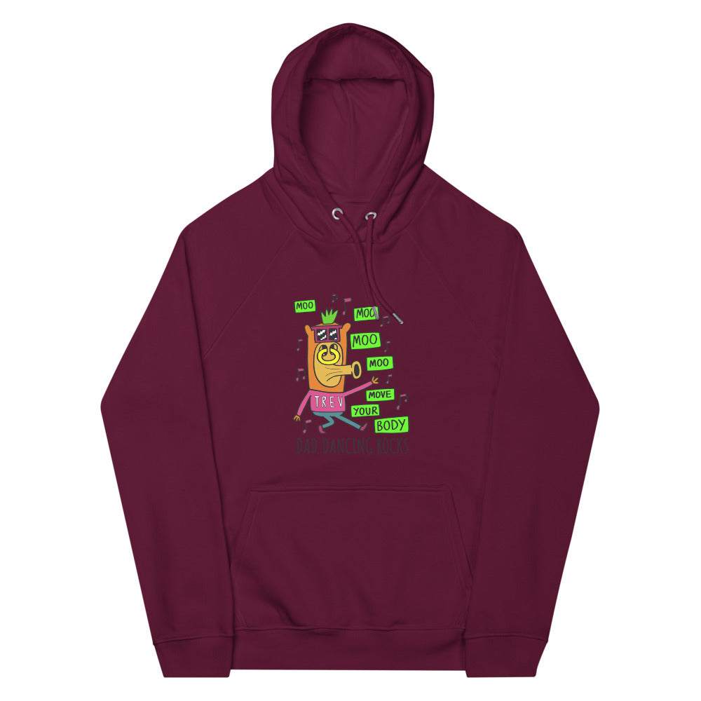 Dad Dancing - Personalised unisex eco raglan hoodie