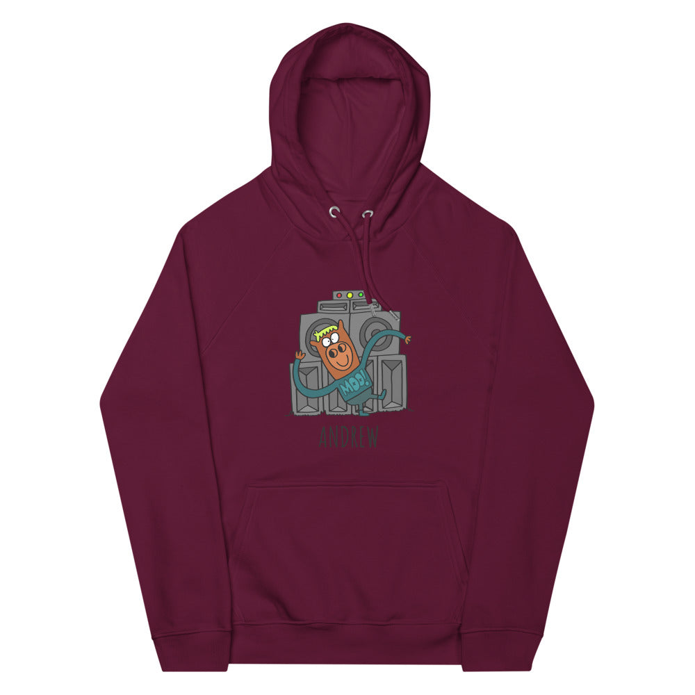 Wobble Dancing - Personalised unisex eco raglan hoodie