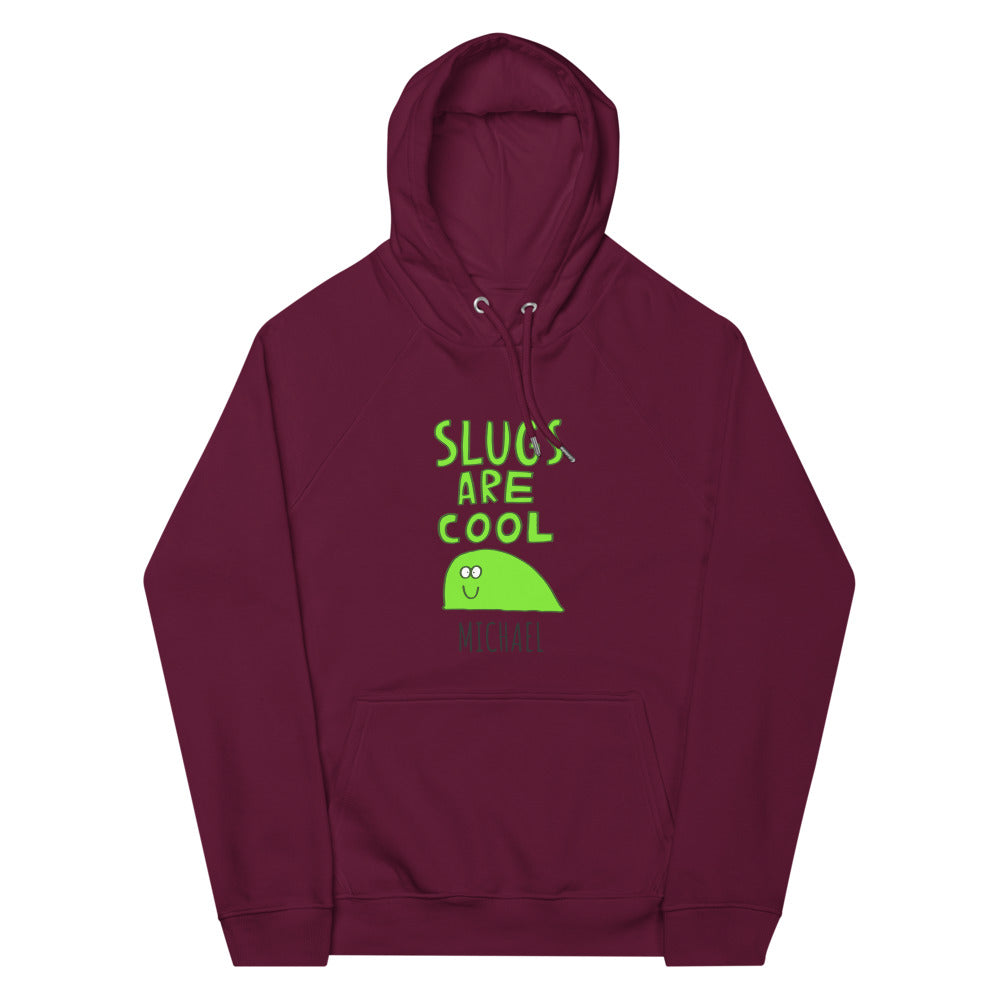 Dave the Slug - Personalised unisex eco raglan hoodie