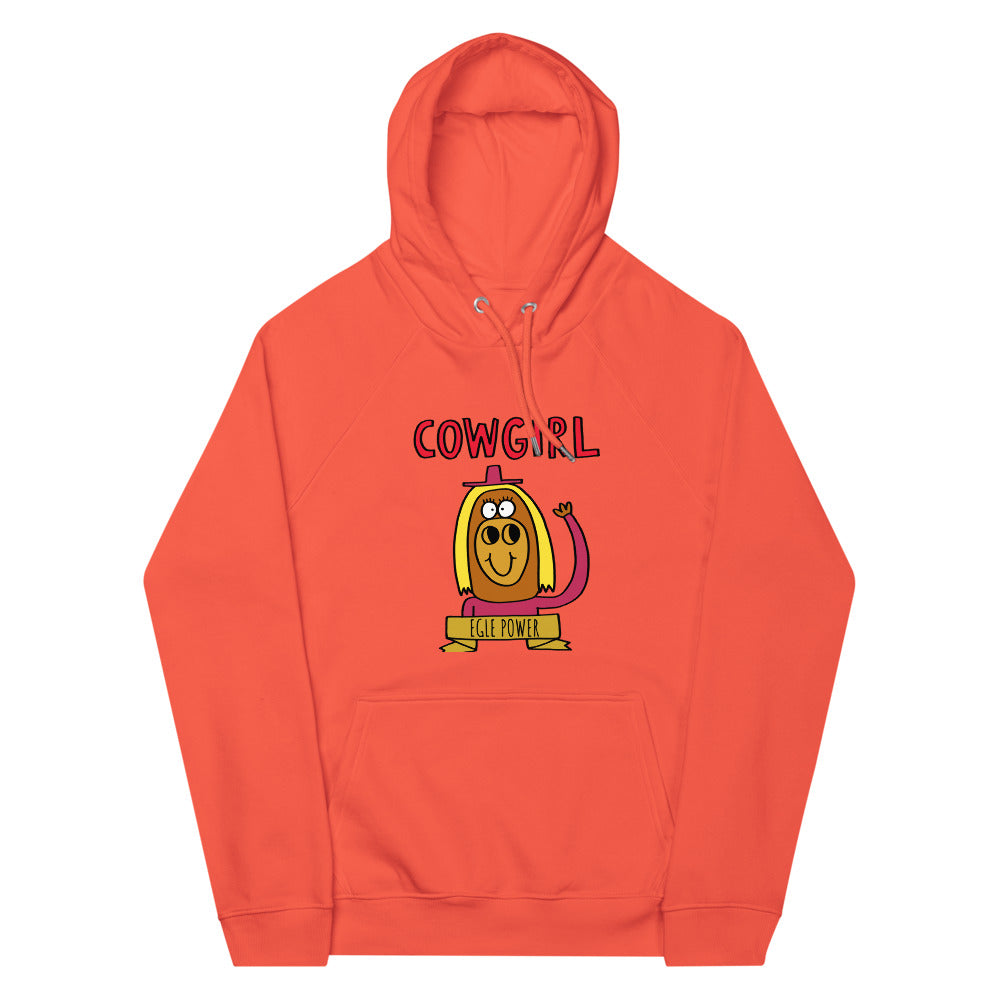 Cowgirl - Personalised unisex eco raglan hoodie