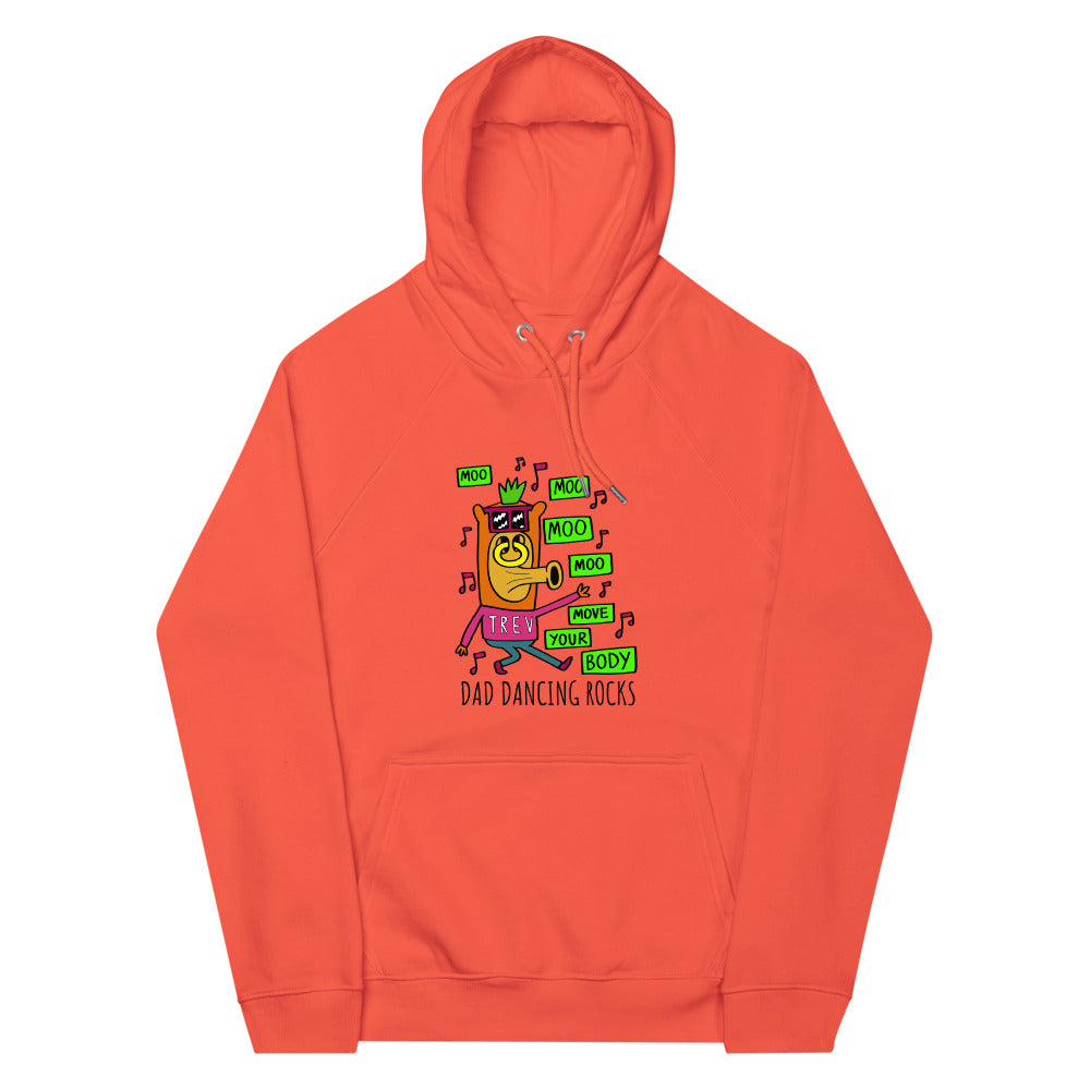 Dad Dancing - Personalised unisex eco raglan hoodie
