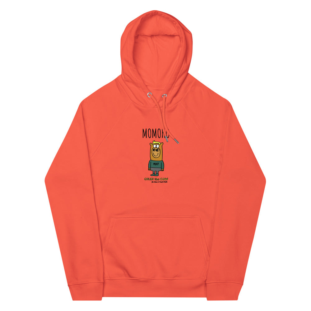 Colin the Cow - Personalised unisex eco raglan hoodie