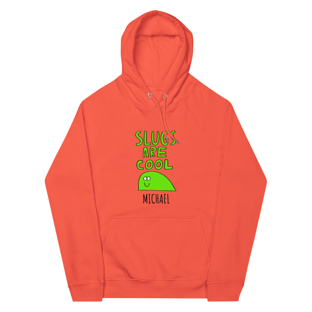 Dave the Slug - Personalised unisex eco raglan hoodie