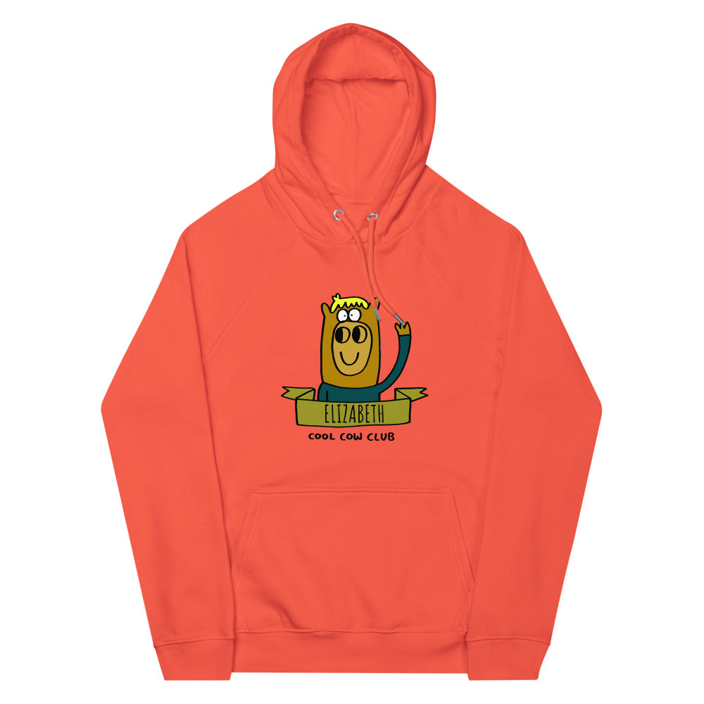 Cool Cow Club - Personalised unisex eco raglan hoodie