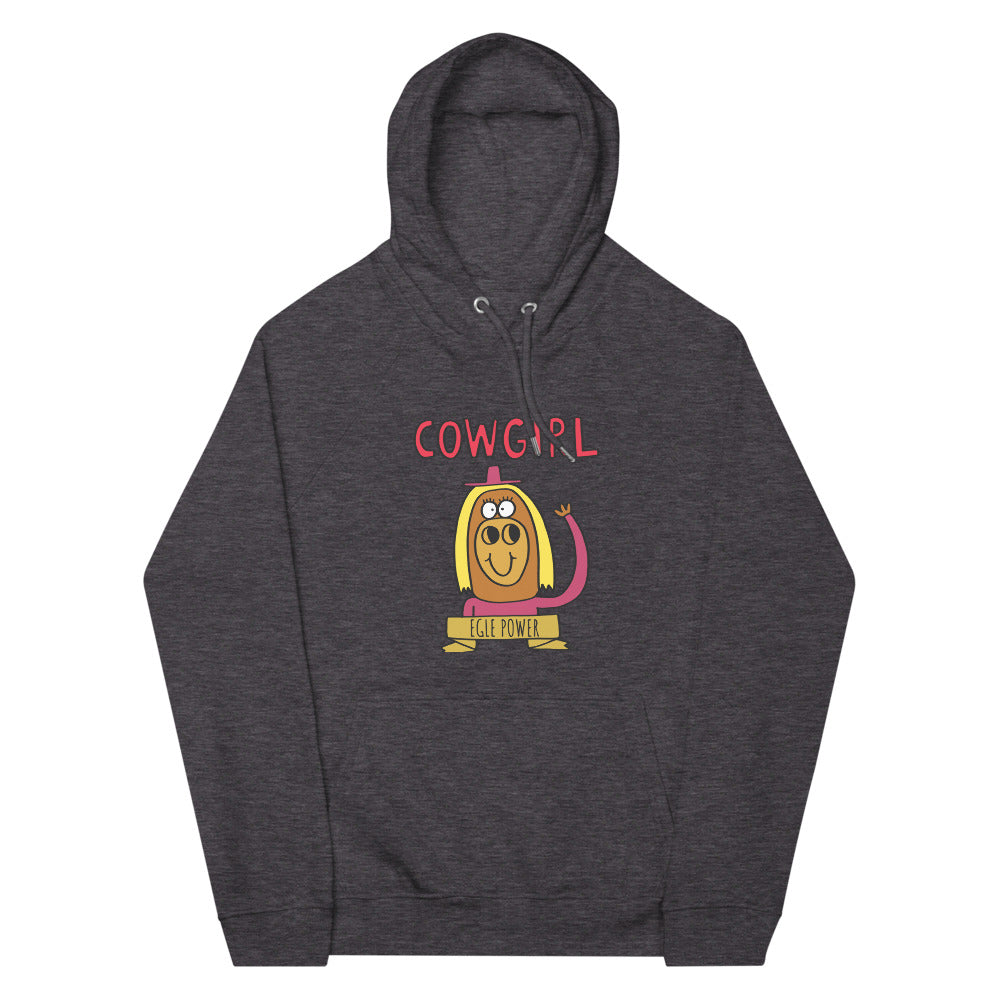 Cowgirl - Personalised unisex eco raglan hoodie
