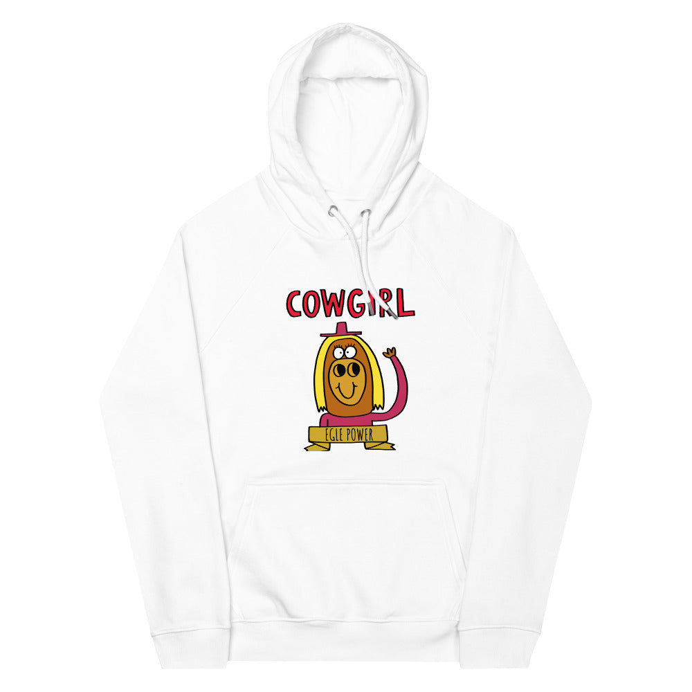 Cowgirl - Personalised unisex eco raglan hoodie
