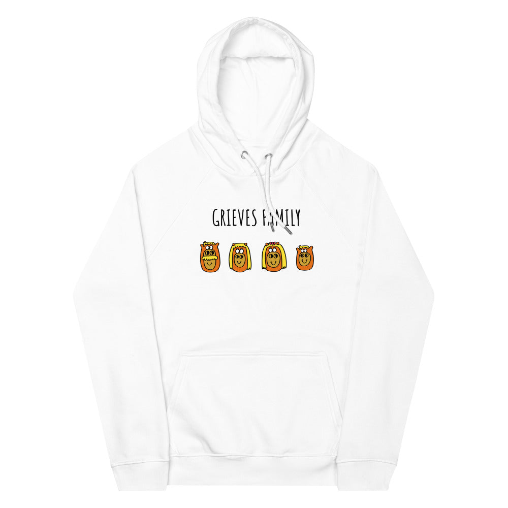 Family - Personalised unisex eco raglan hoodie