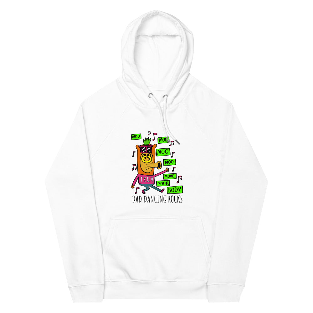 Dad Dancing - Personalised unisex eco raglan hoodie
