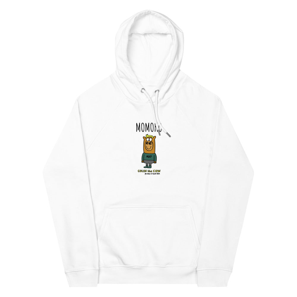 Colin the Cow - Personalised unisex eco raglan hoodie