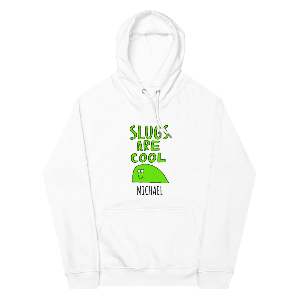 Dave the Slug - Personalised unisex eco raglan hoodie