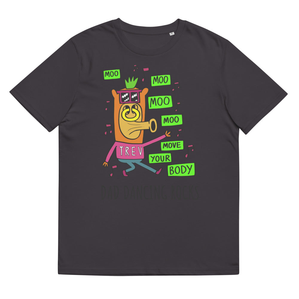 Dad Dancing - Personalised unisex organic cotton t-shirt