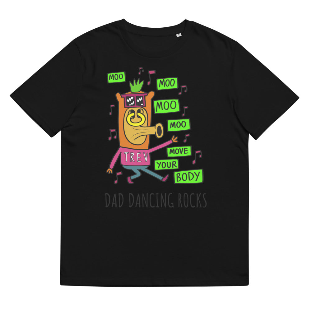 Dad Dancing - Personalised unisex organic cotton t-shirt
