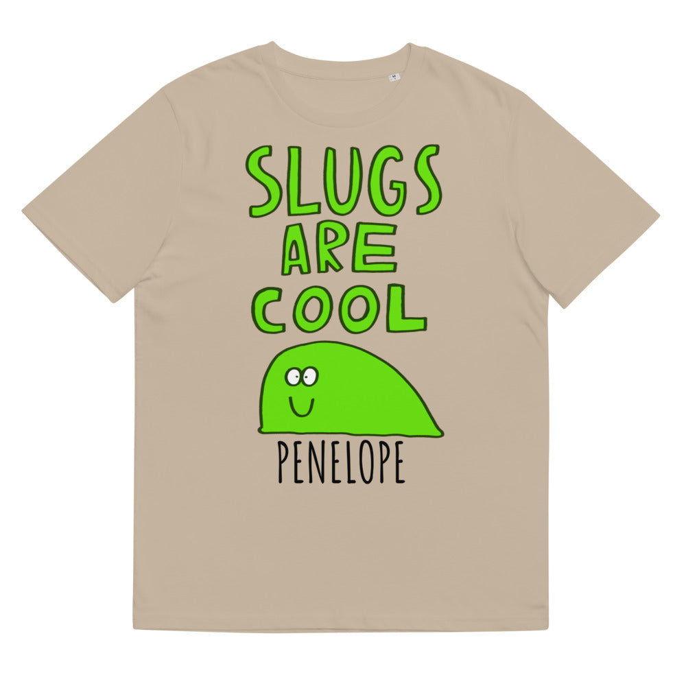 Dave the Slug - Personalised unisex organic cotton t-shirt