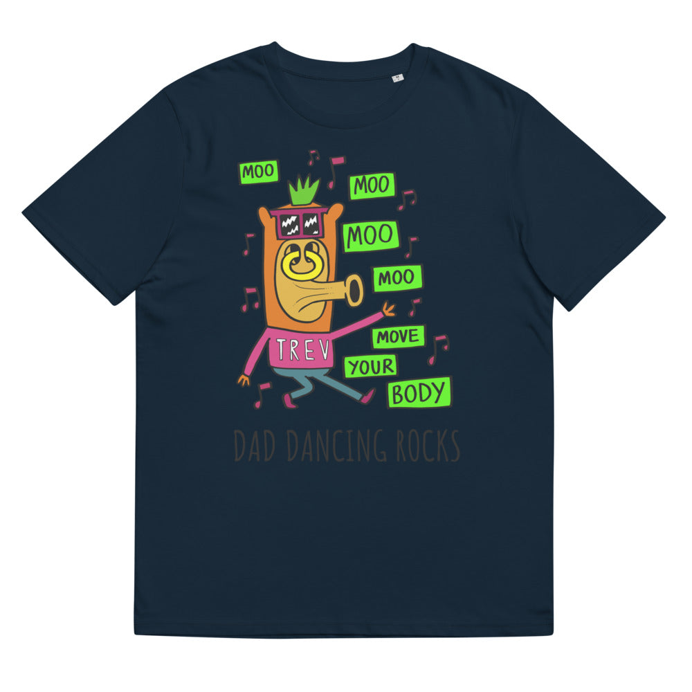Dad Dancing - Personalised unisex organic cotton t-shirt