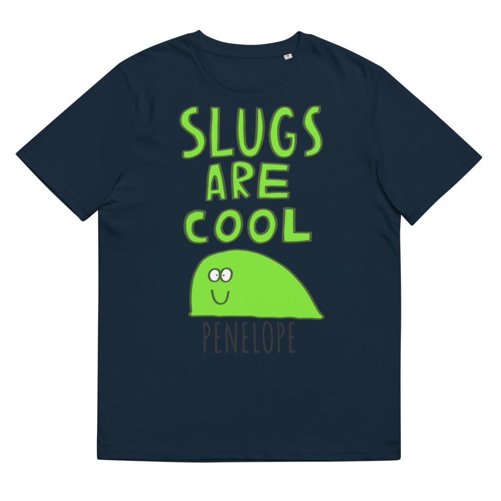 Dave the Slug - Personalised unisex organic cotton t-shirt