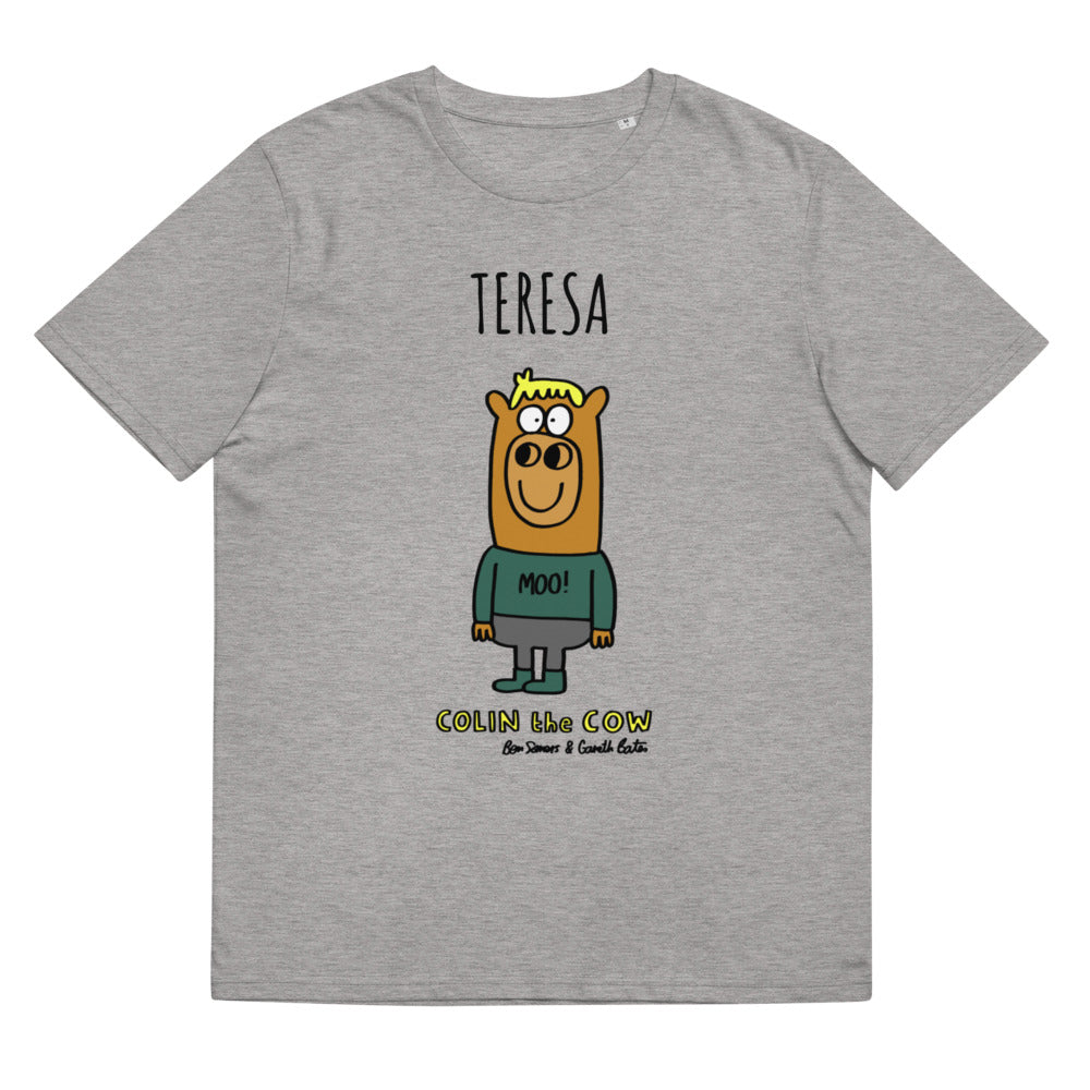 Colin the Cow - Personalised unisex organic cotton t-shirt