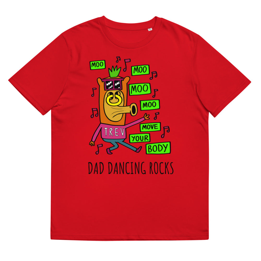 Dad Dancing - Personalised unisex organic cotton t-shirt