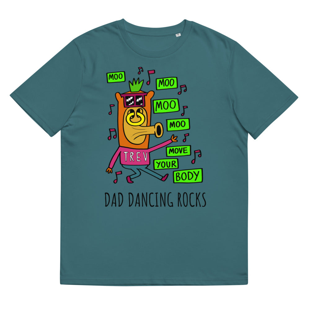 Dad Dancing - Personalised unisex organic cotton t-shirt