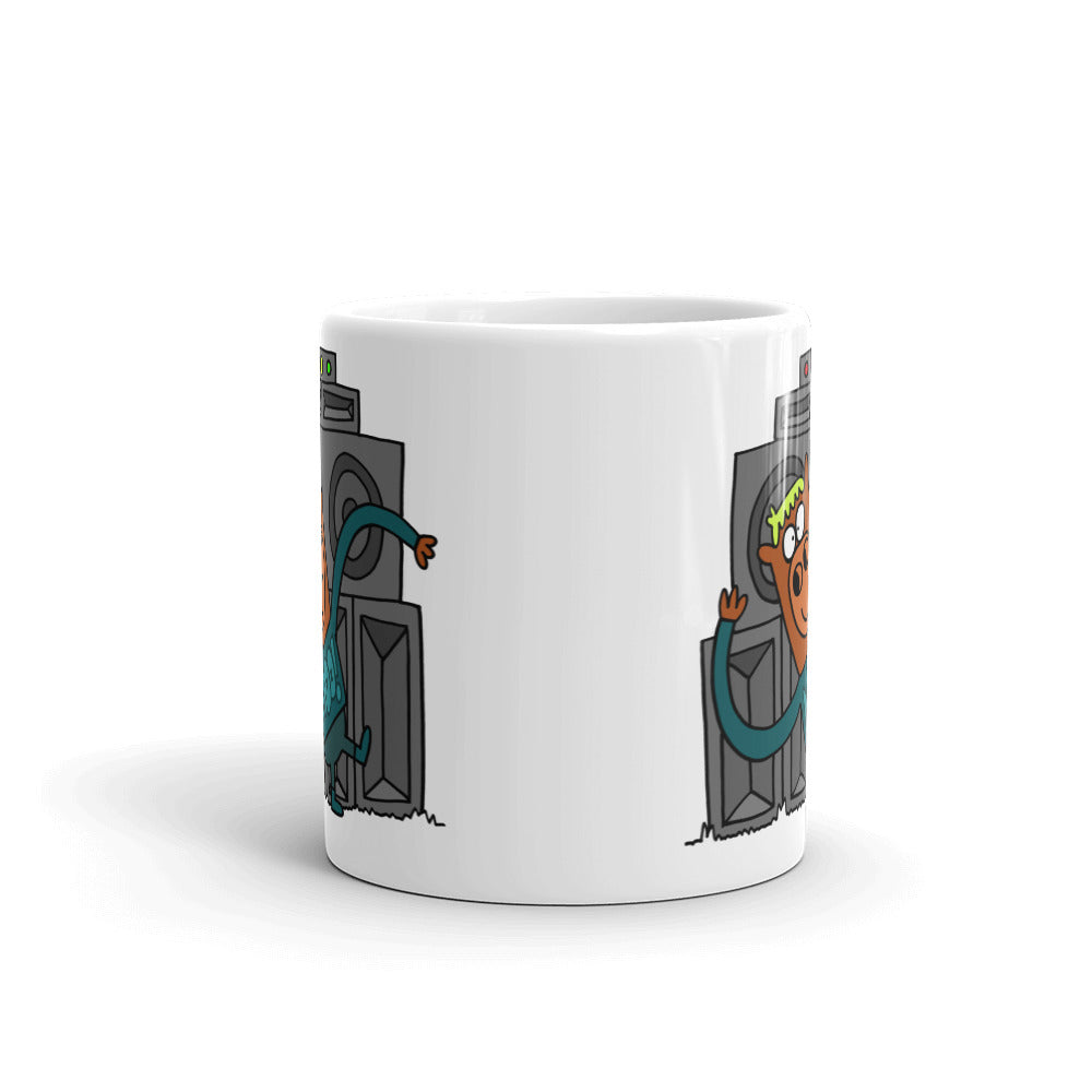 Wobble Dancing - White glossy mug