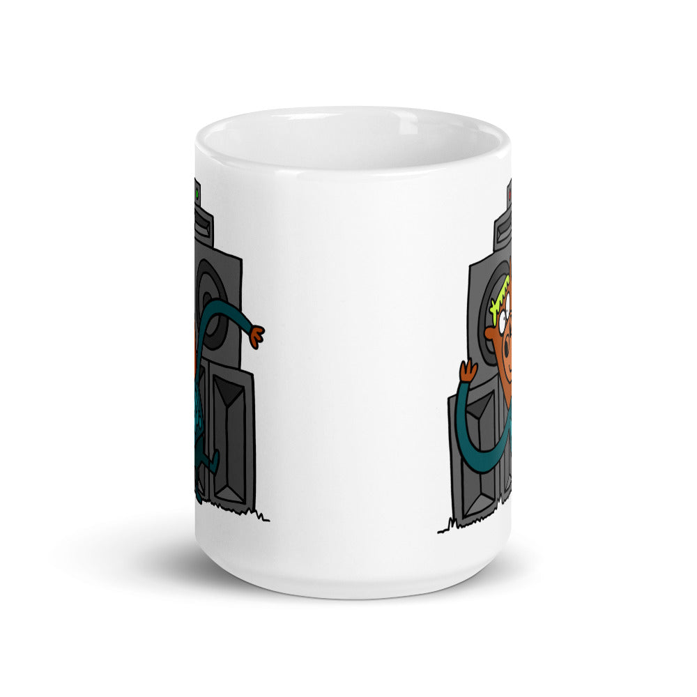 Wobble Dancing - White glossy mug
