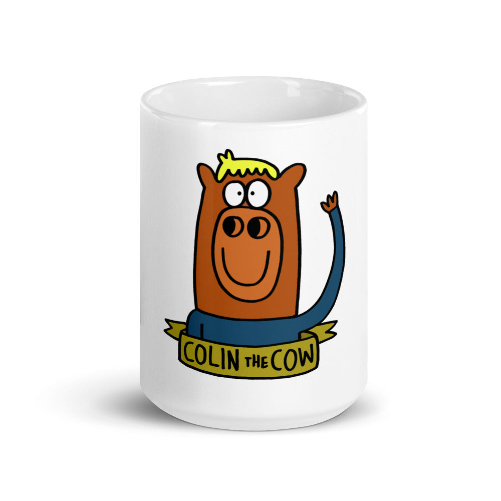 Colin Waving - White glossy mug