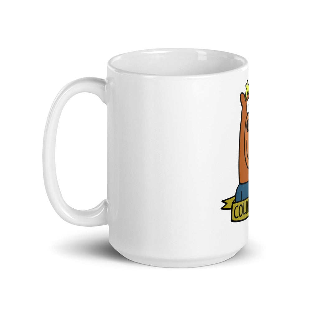 Colin Waving - White glossy mug