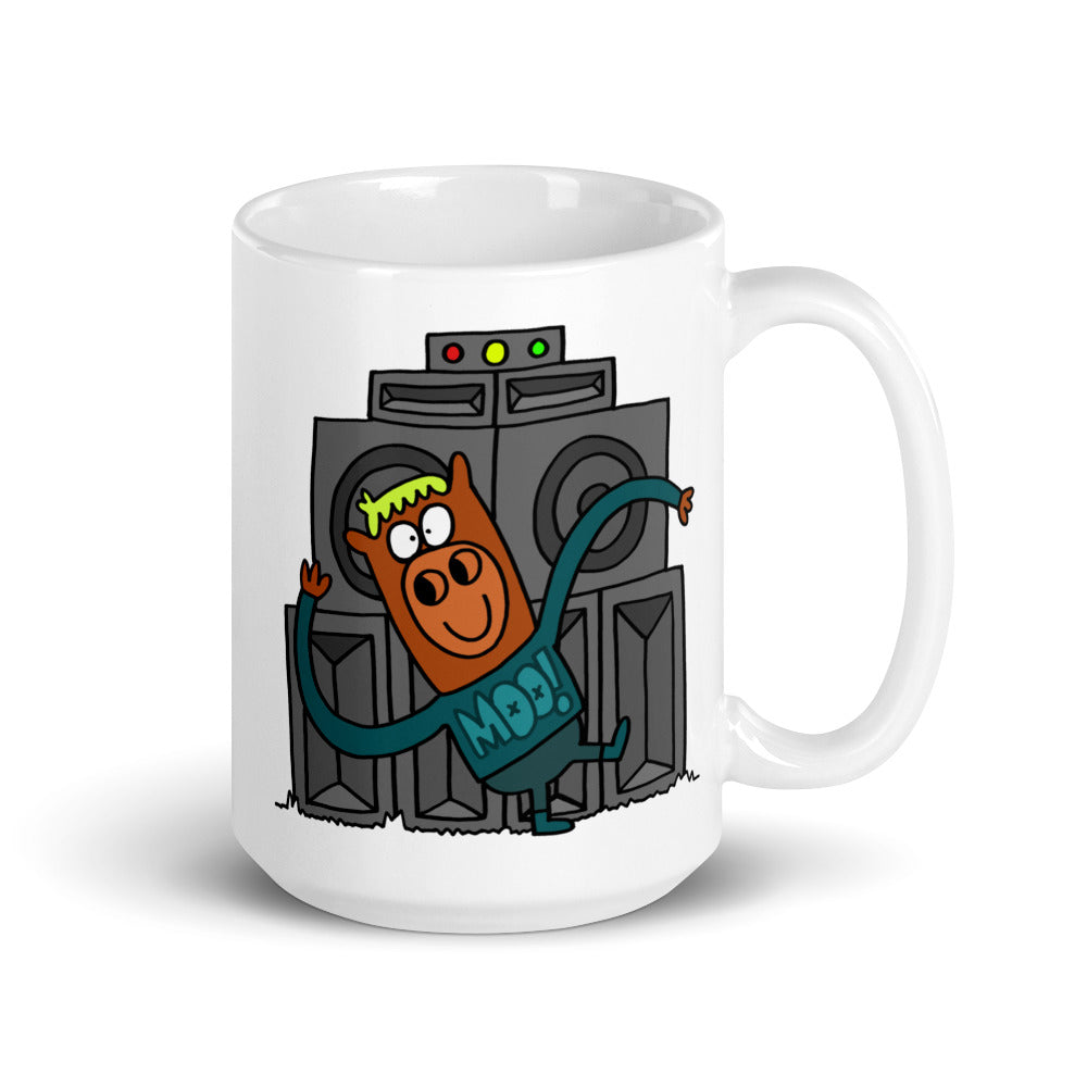 Wobble Dancing - White glossy mug