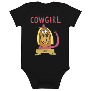 Cowgirl - Personalised organic cotton baby bodysuit