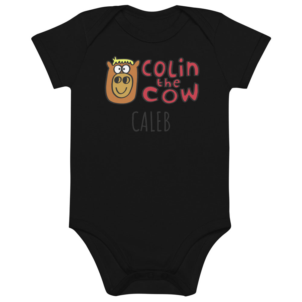 Colin's Logo - Personalised organic cotton baby bodysuit