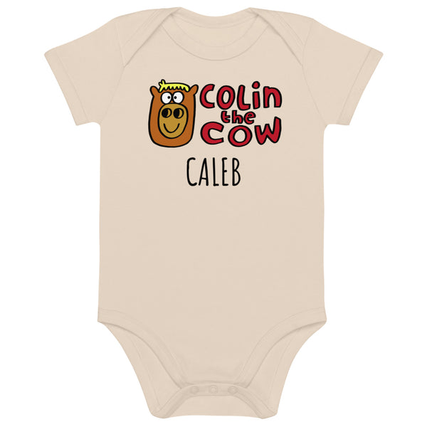 Colin's Logo - Personalised organic cotton baby bodysuit