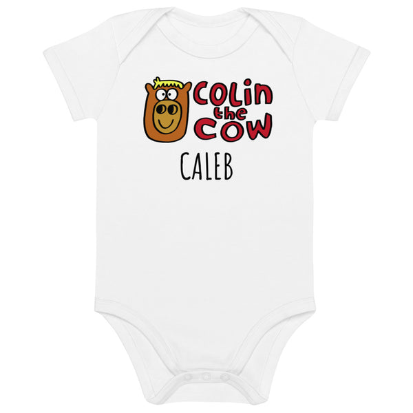 Colin's Logo - Personalised organic cotton baby bodysuit