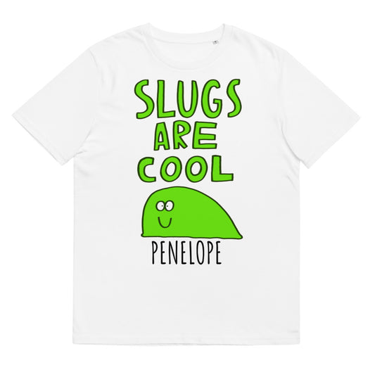 Dave the Slug - Personalised unisex organic cotton t-shirt