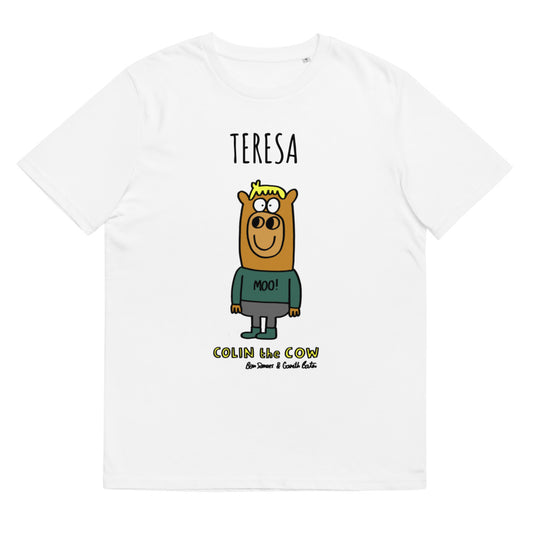 Colin the Cow - Personalised unisex organic cotton t-shirt