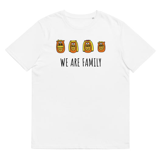 Family - Personalised unisex organic cotton t-shirt - white