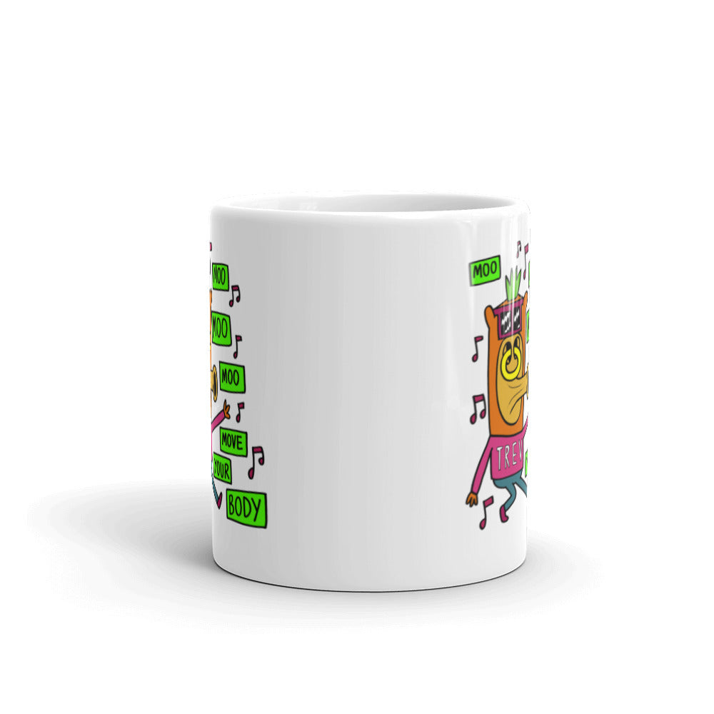 Dad Dancing - White glossy mug